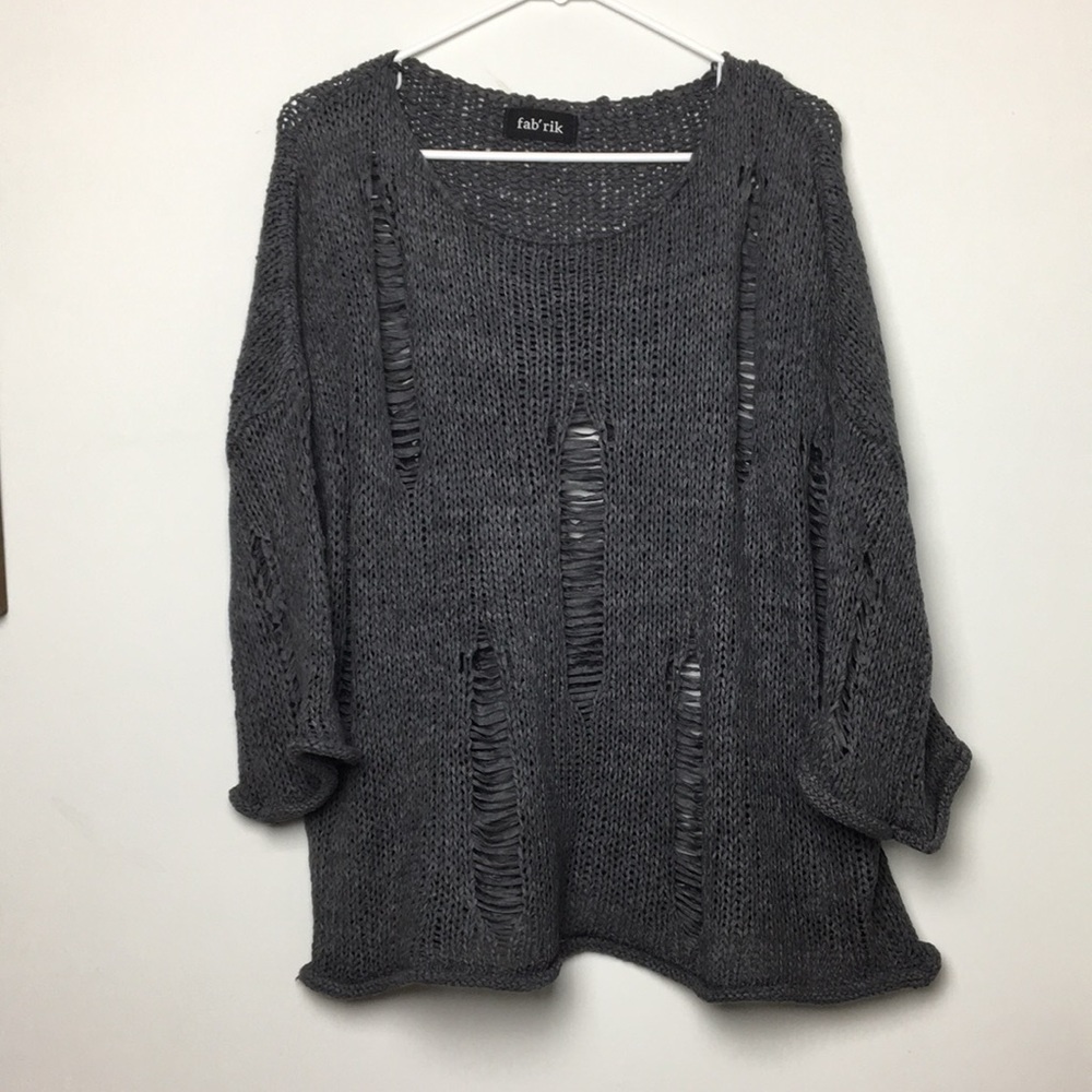 ✨Distressed Grey Sweater✨